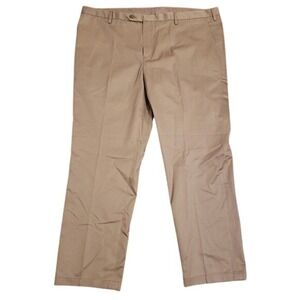 Jos A Bank Traveler Tailored Fit Khaki Dress Pants 42x29 Cotton Wrinkle Resist